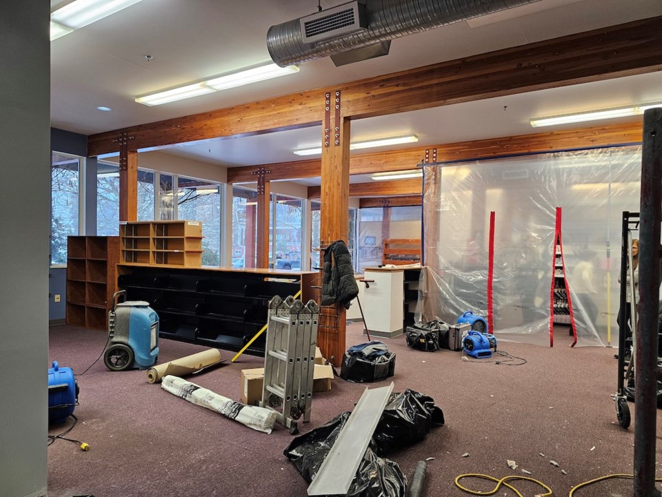 work-under-way-after-flood-affects-sechelt-library